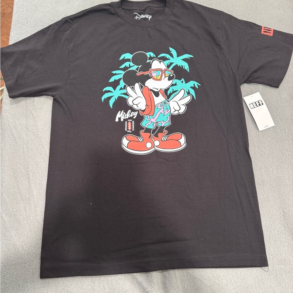 Neff Black Short Sleeve Tee with Playful Graphic